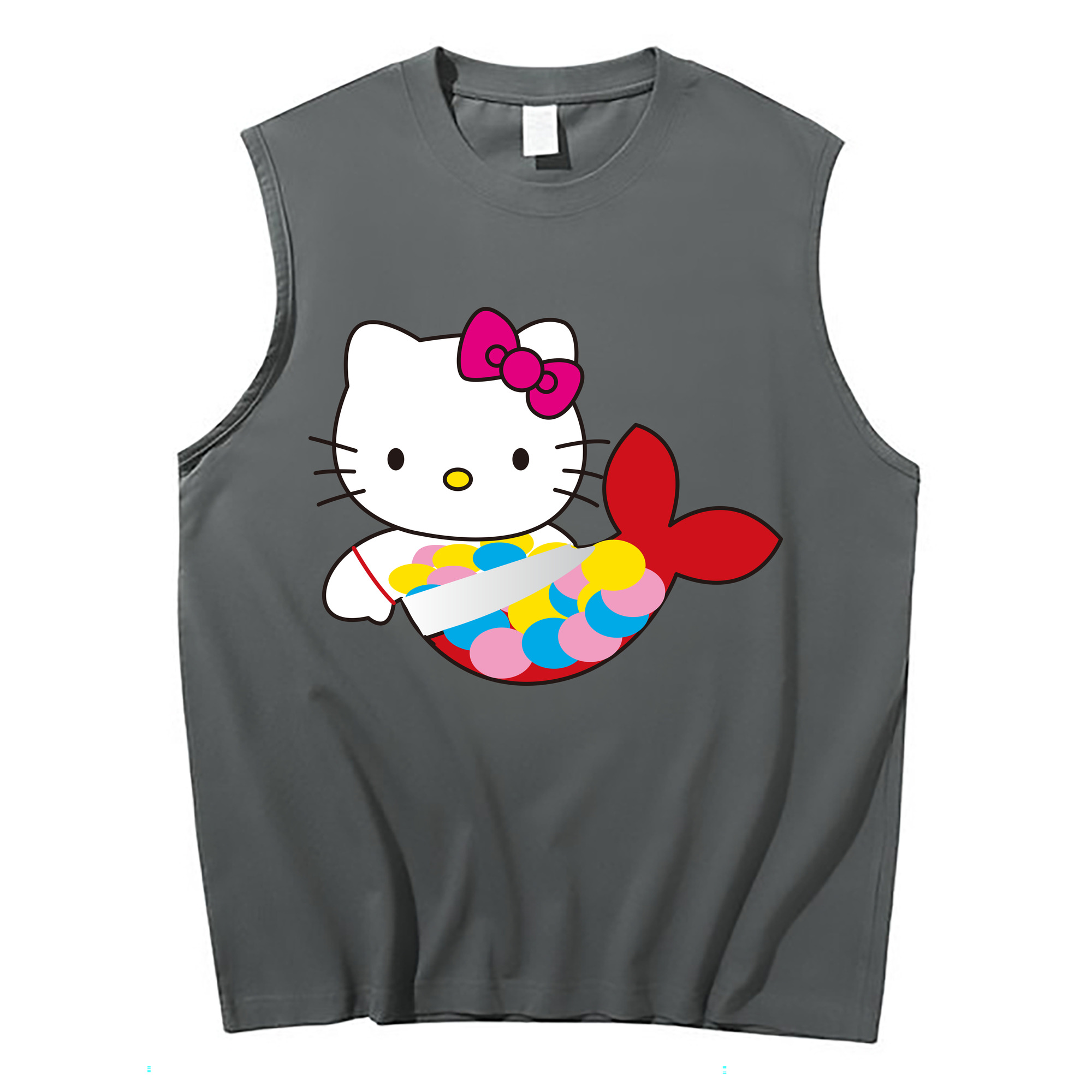 （画像用） Hello Kitty ハローキティ コットン100％タンクトップ（フロントプリント）